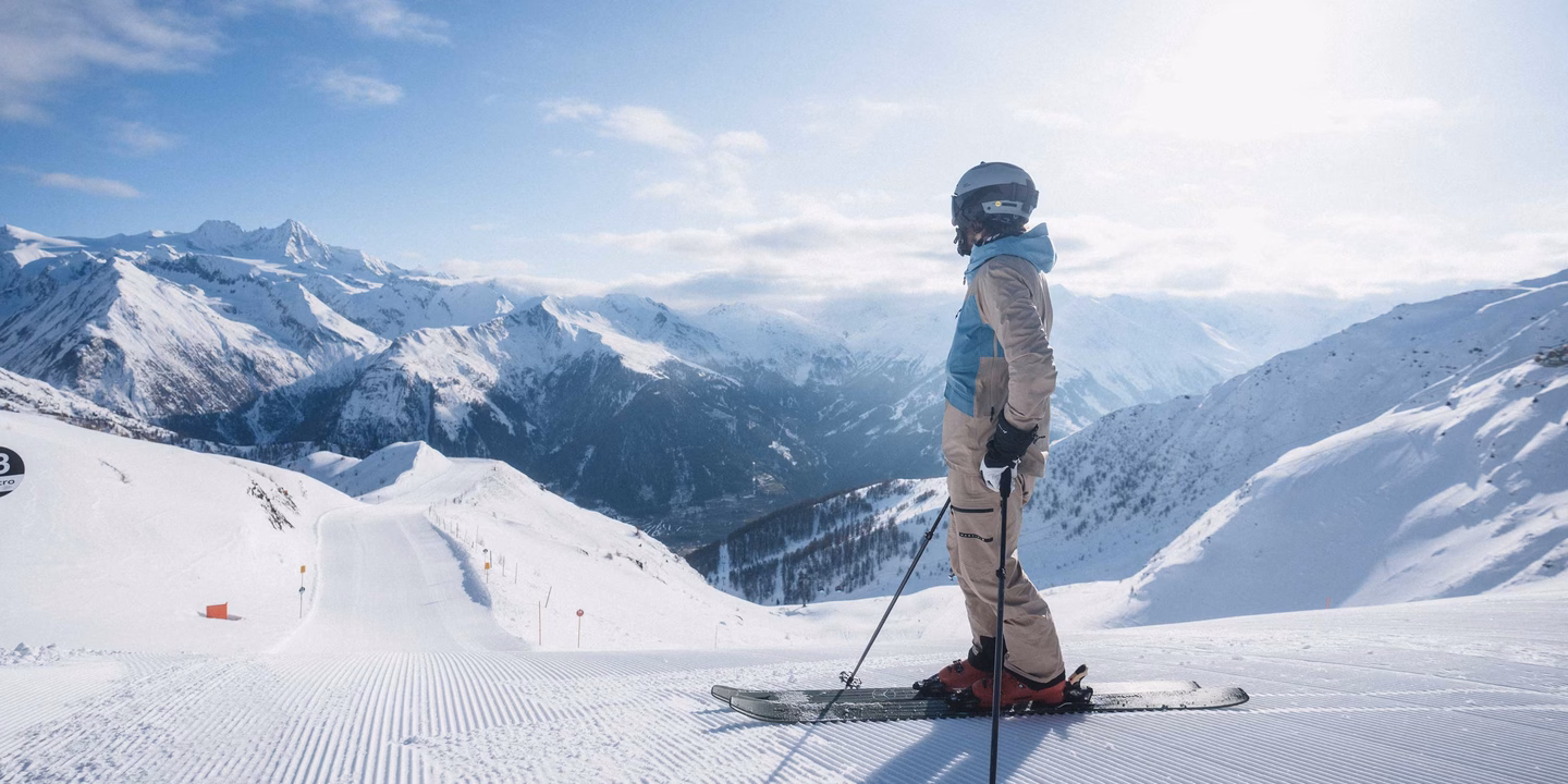 Skifahrer auf der Piste
