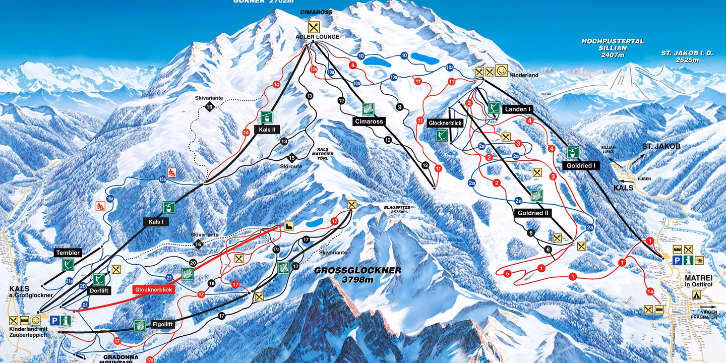 Übersichtskarte vom Großglockner Resort 