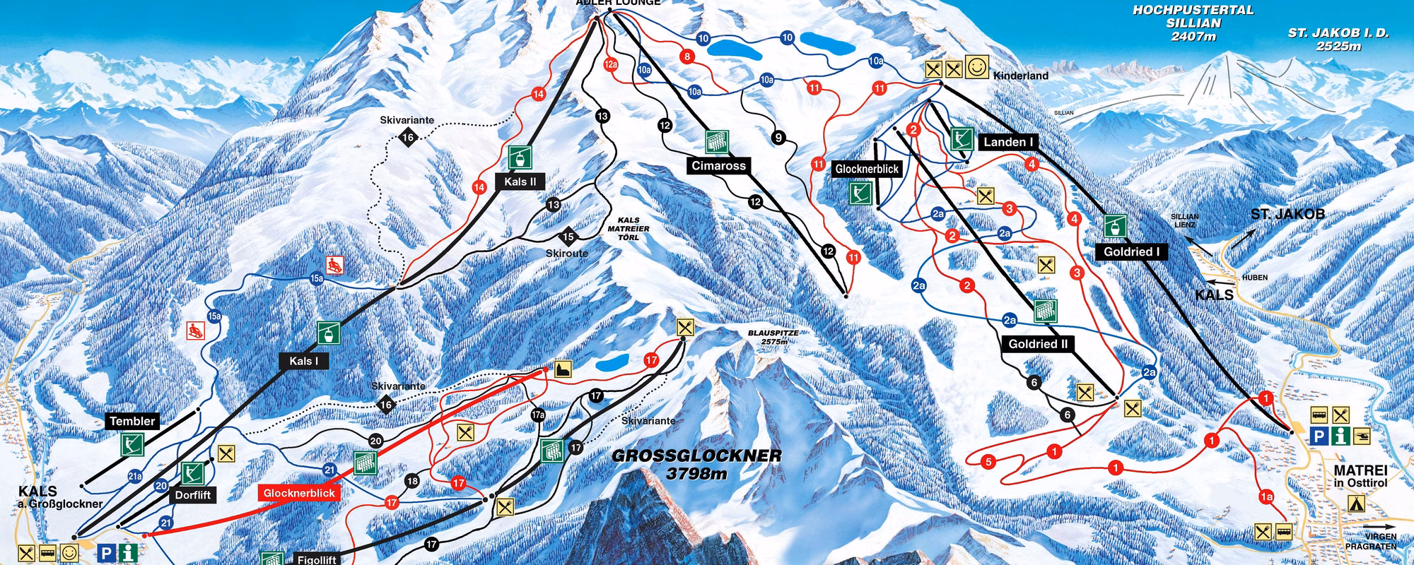 Übersichtskarte vom Großglockner Resort 