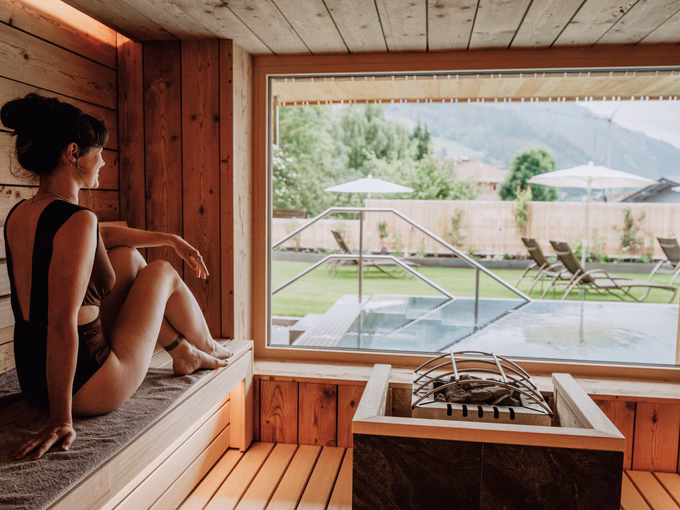 Frau in der Biosauna